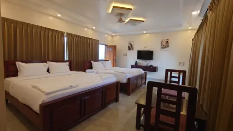 Family room with two large beds