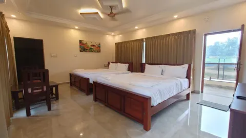 Family room with television and air conditioning