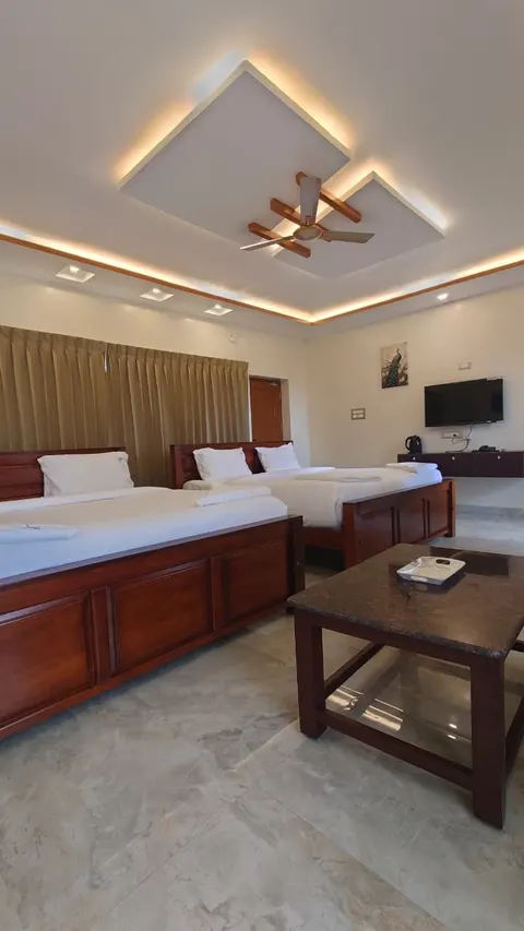 Family room with mini-fridge and kettle